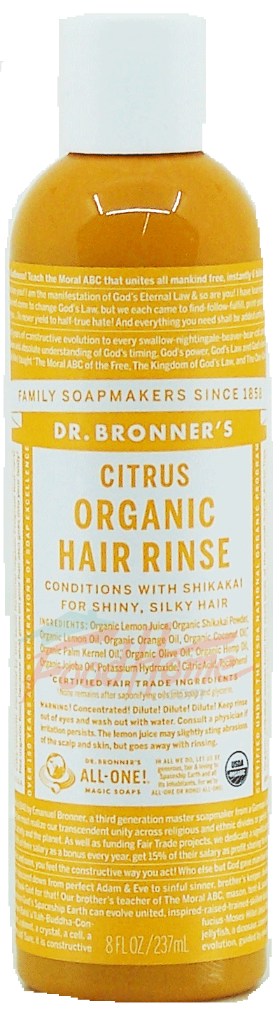 Dr. Bronner's Magic Family Soapmakers citrus organic hair rinse, conditions with shikakai Full-Size Picture